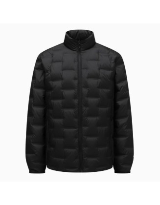 Thickened mid-length lightweight stand-up collar down jacket